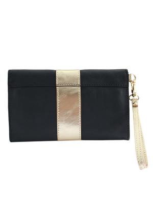 black pure leather envelope clutch - 10358122 - Standard Image - 2