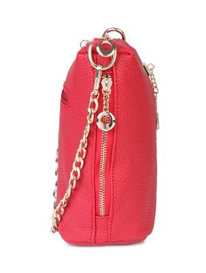 red leatherette slingbag - 10362461 - Standard Image - 5