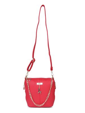 red leatherette slingbag - 10362461 - Standard Image - 7