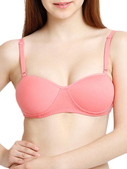 pink cotton bra - 10364058 - Standard Image - 1