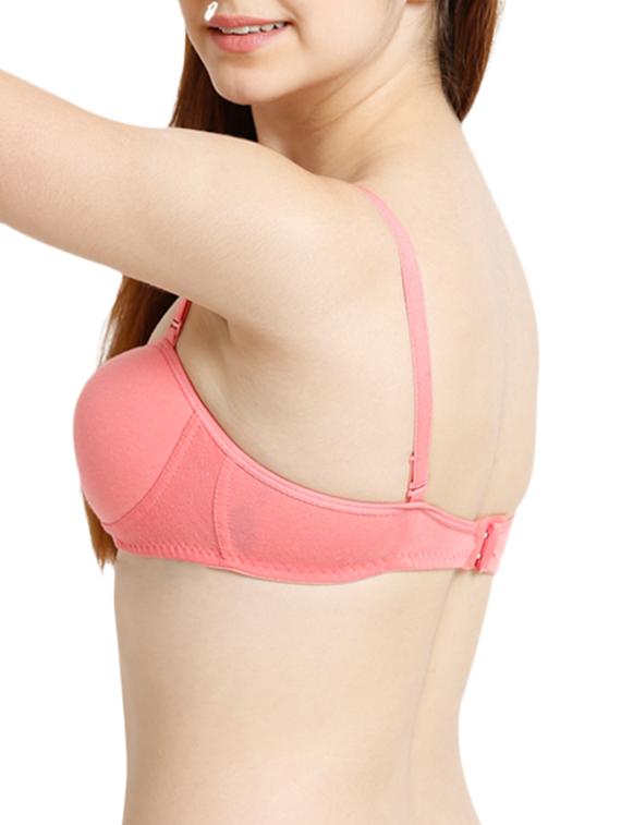 pink cotton bra - 10364058 - Zoom Image - 2