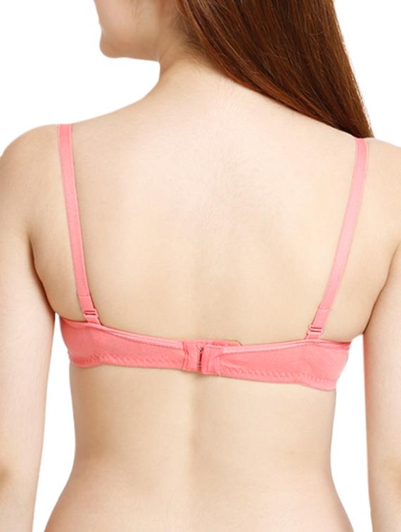 pink cotton bra - 10364058 - Zoom Image - 3