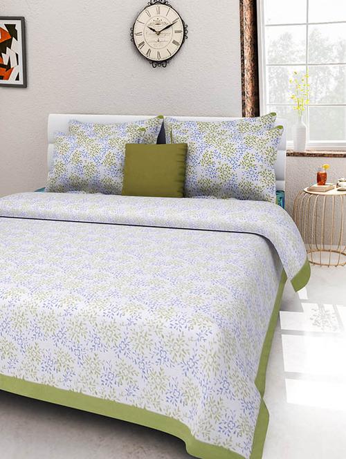 cotton jaipuri traditional double bedsheet with 2 pillwo cover - 10364477 - Standard Image - 1