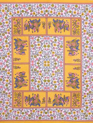 cotton jaipuri traditional double bedsheet with 2 pillwo cover - 10364485 - Standard Image - 2
