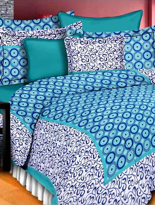 cotton jaipuri traditional double bedsheet with 2 pillwo cover - 10364517 - Standard Image - 1
