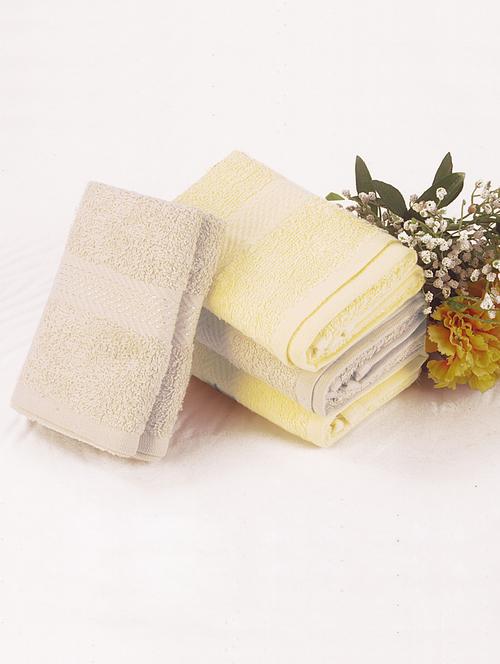 Bianca grey, yellow COTTON towel set - 10384889 - Standard Image - 1