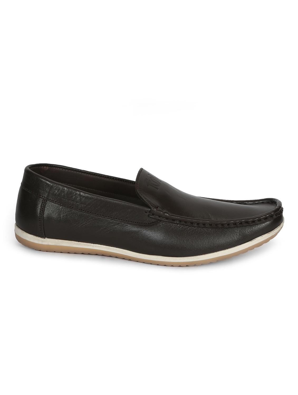 brown leather loafers - 10388802 - Zoom Image - 2