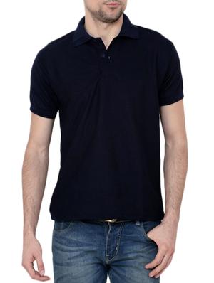 sky,navy poly cotton tshirt - 10393858 - Standard Image - 2
