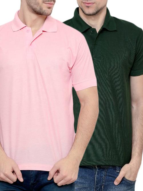 darkgreen,pink poly cotton tshirt - 10394026 - Very Small Image - 1