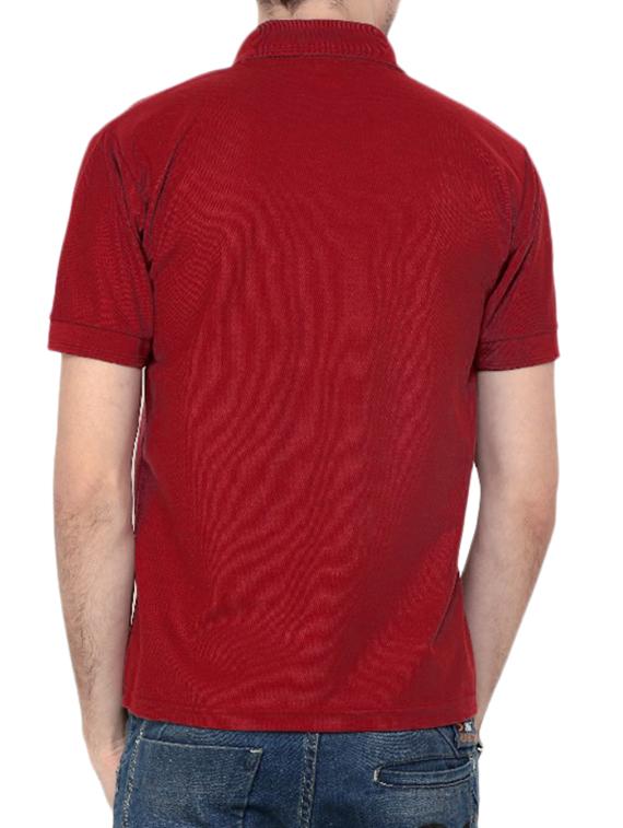 maroon,pink poly cotton tshirt - 10394042 - Zoom Image - 3