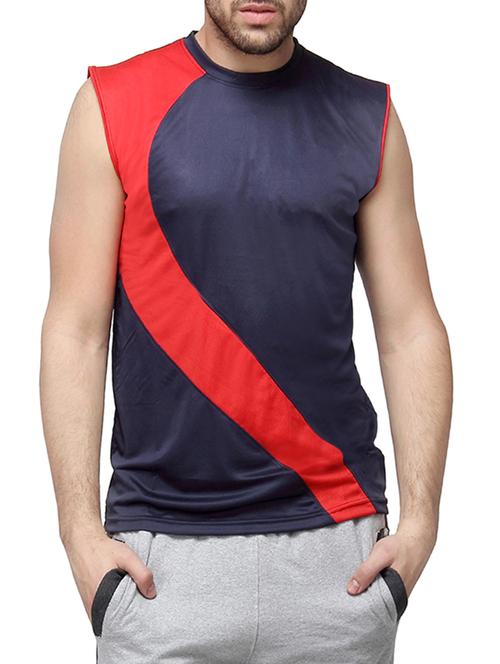 navy blue polyester t-shirt - 10398844 - Standard Image - 1