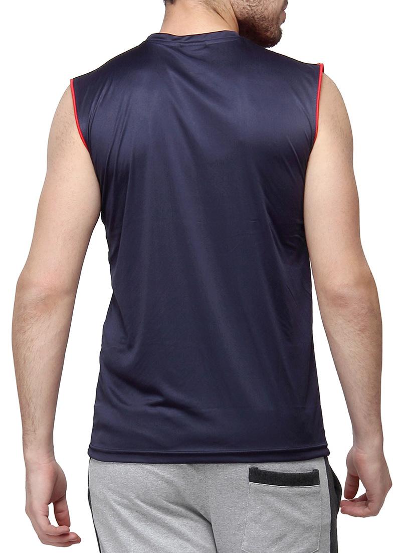 navy blue polyester t-shirt - 10398844 - Zoom Image - 3
