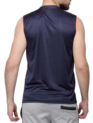 navy blue color block t-shirt - 10398846 - Standard Image - 3