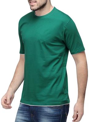 solid green cotton t-shirt - 10398854 - Standard Image - 2