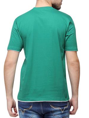 solid green cotton t-shirt - 10398854 - Standard Image - 3