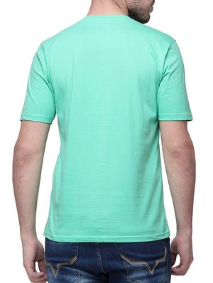 sea green colored, cotton tee- shirt - 10398865 - Standard Image - 3