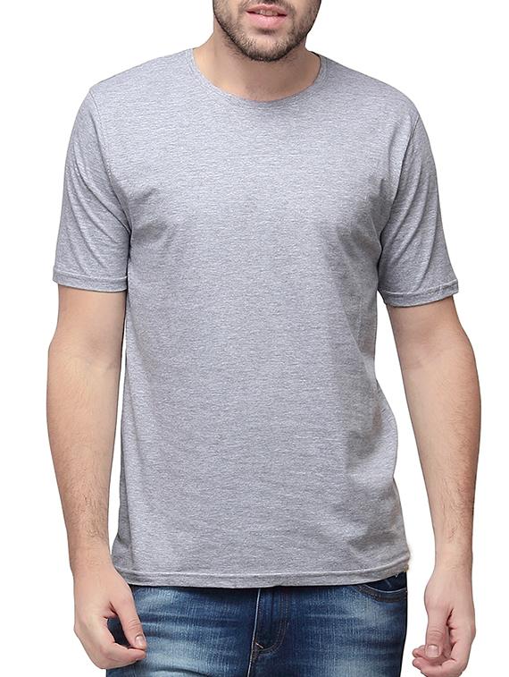 solid grey cotton t-shirt - 10398876 - Zoom Image - 1