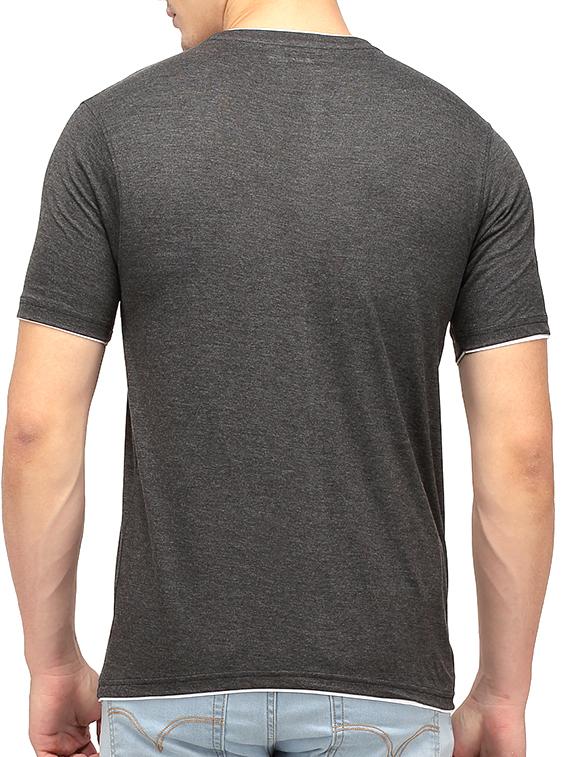 charcoal grey cotton t-shirt - 10398945 - Zoom Image - 3