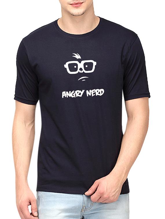 blue cotton chest print t-shirt - 10398962 - Zoom Image - 1