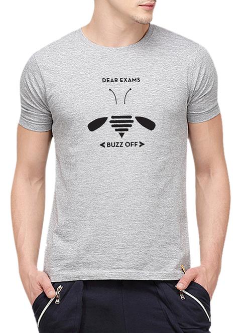 grey cotton chest print t-shirt - 10398971 - Standard Image - 1