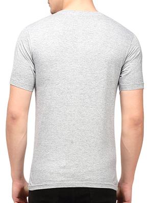 grey cotton chest print t-shirt - 10398971 - Standard Image - 3