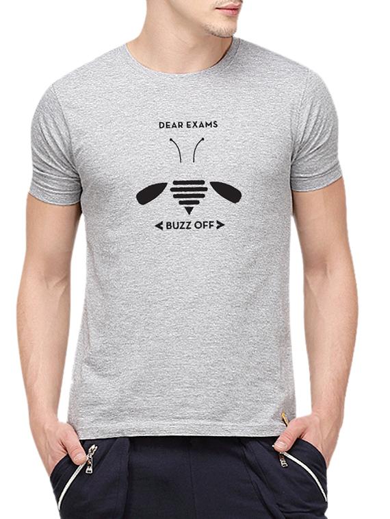 grey cotton chest print t-shirt - 10398971 - Zoom Image - 1