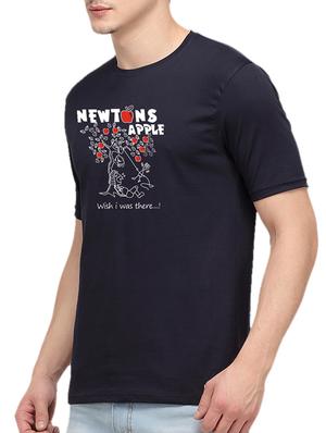 blue cotton chest print t-shirt - 10398990 - Standard Image - 2