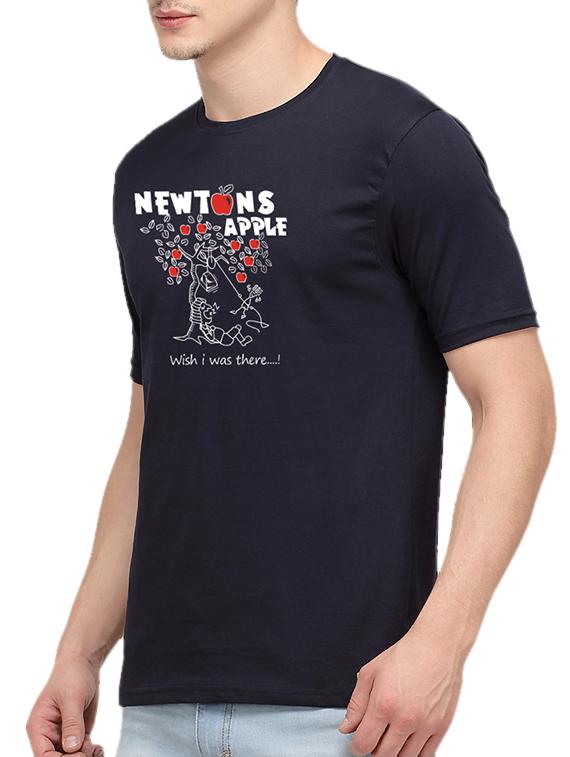 blue cotton chest print t-shirt - 10398990 - Zoom Image - 2