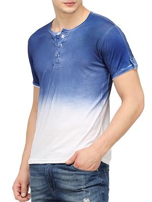 blue cotton ombre tshirt - 10399048 - Standard Image - 2