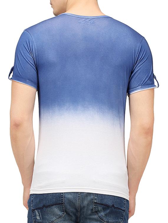 blue cotton ombre tshirt - 10399048 - Zoom Image - 3