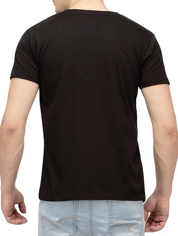 solid black cotton t-shirt - 10399066 - Zoom Image - 3