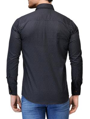 black, off white cotton casual shirt - 10399106 - Standard Image - 3