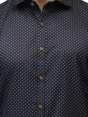 black, off white cotton casual shirt - 10399106 - Standard Image - 4