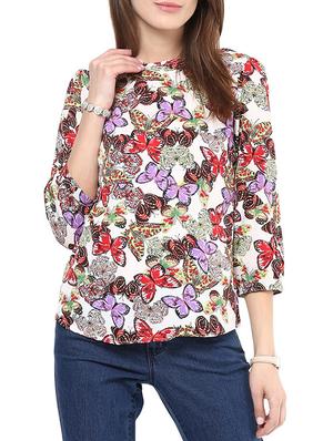 purple printed regular top - 10401663 - Standard Image - 1