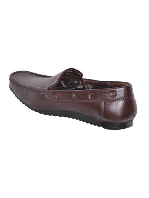 brown leatherete loafers - 10408807 - Standard Image - 3