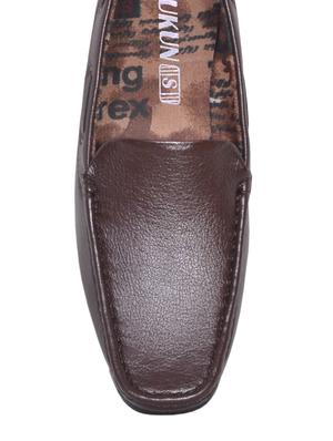brown leatherete loafers - 10408807 - Standard Image - 4