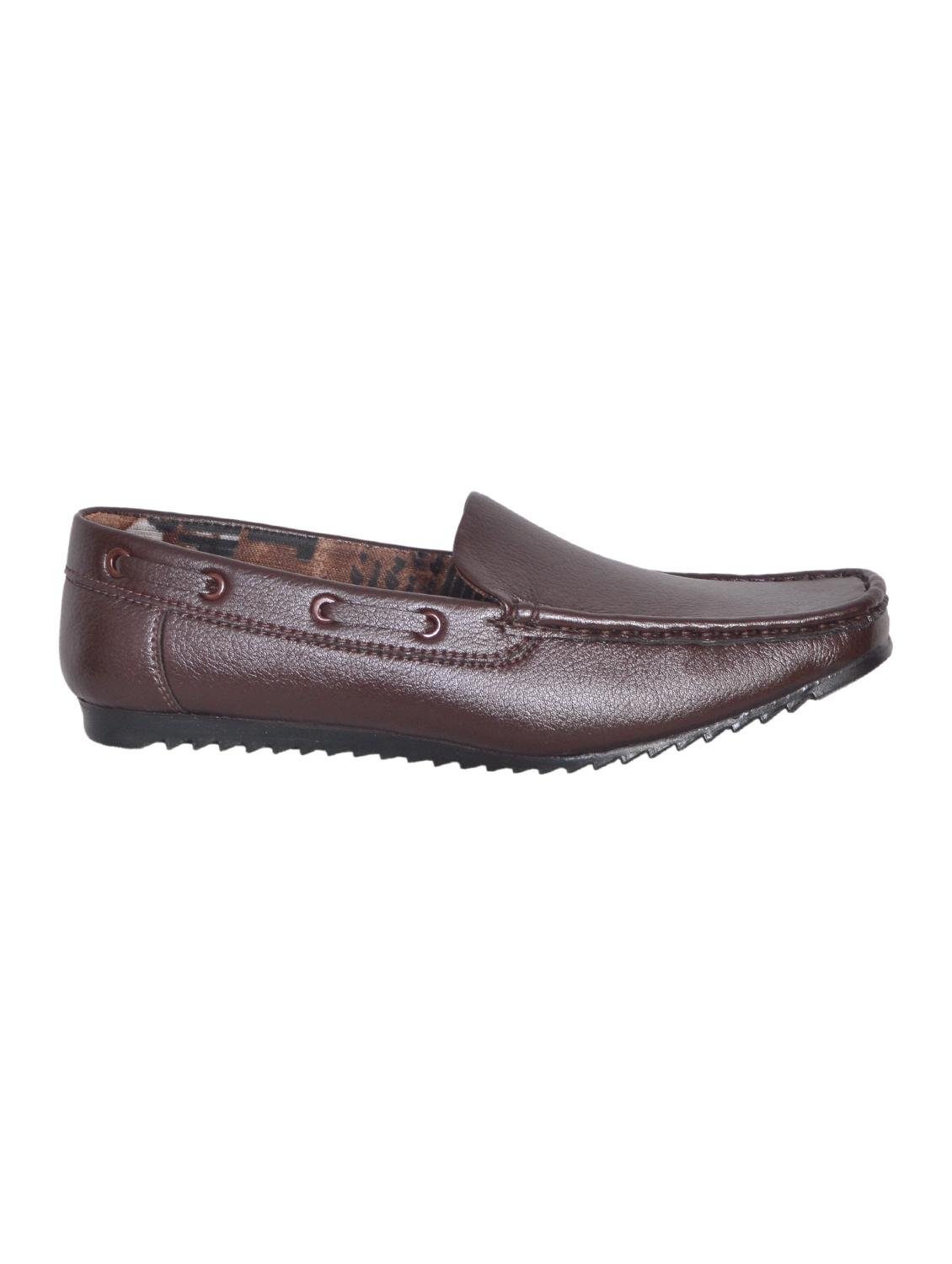 brown leatherete loafers - 10408807 - Zoom Image - 2