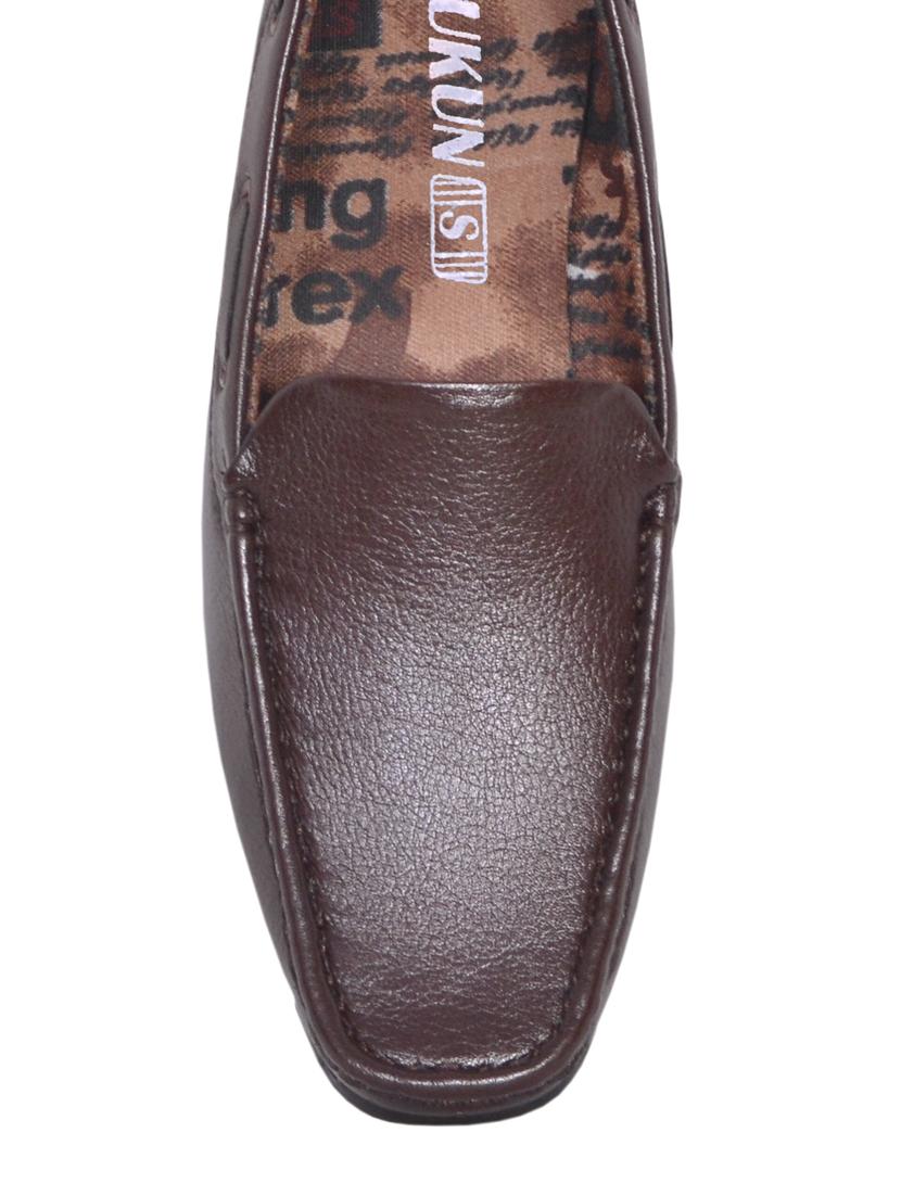 brown leatherete loafers - 10408807 - Zoom Image - 4