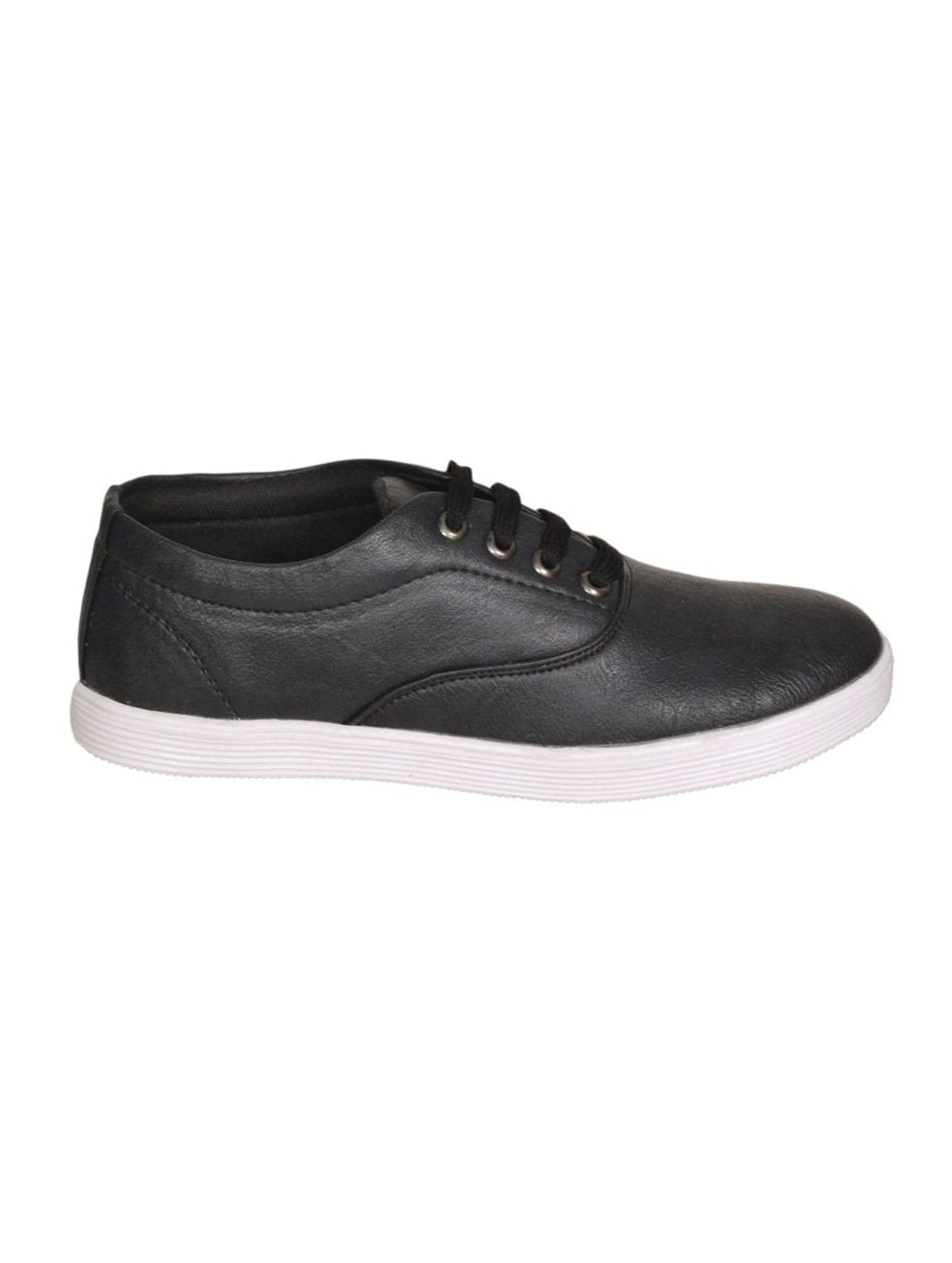 black faux leather sneaker - 10408813 - Zoom Image - 2