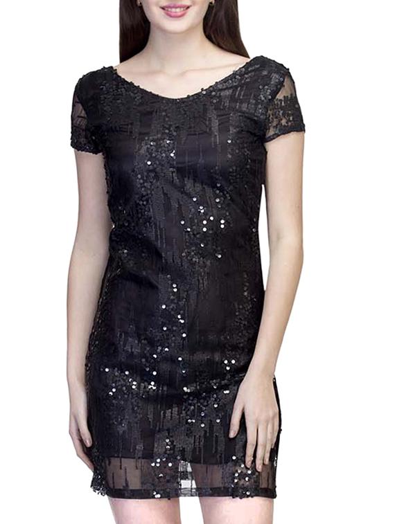 v-neck sequins sheath dress - 10411644 - Zoom Image - 1