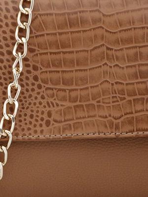 brown croc print leather sling bag - 10412423 - Standard Image - 4