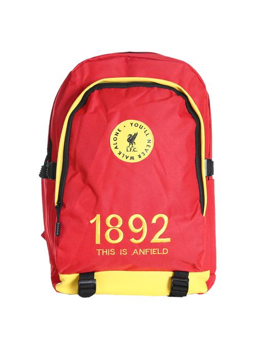 red colored, polyester printed backpack - 10416622 - Standard Image - 1