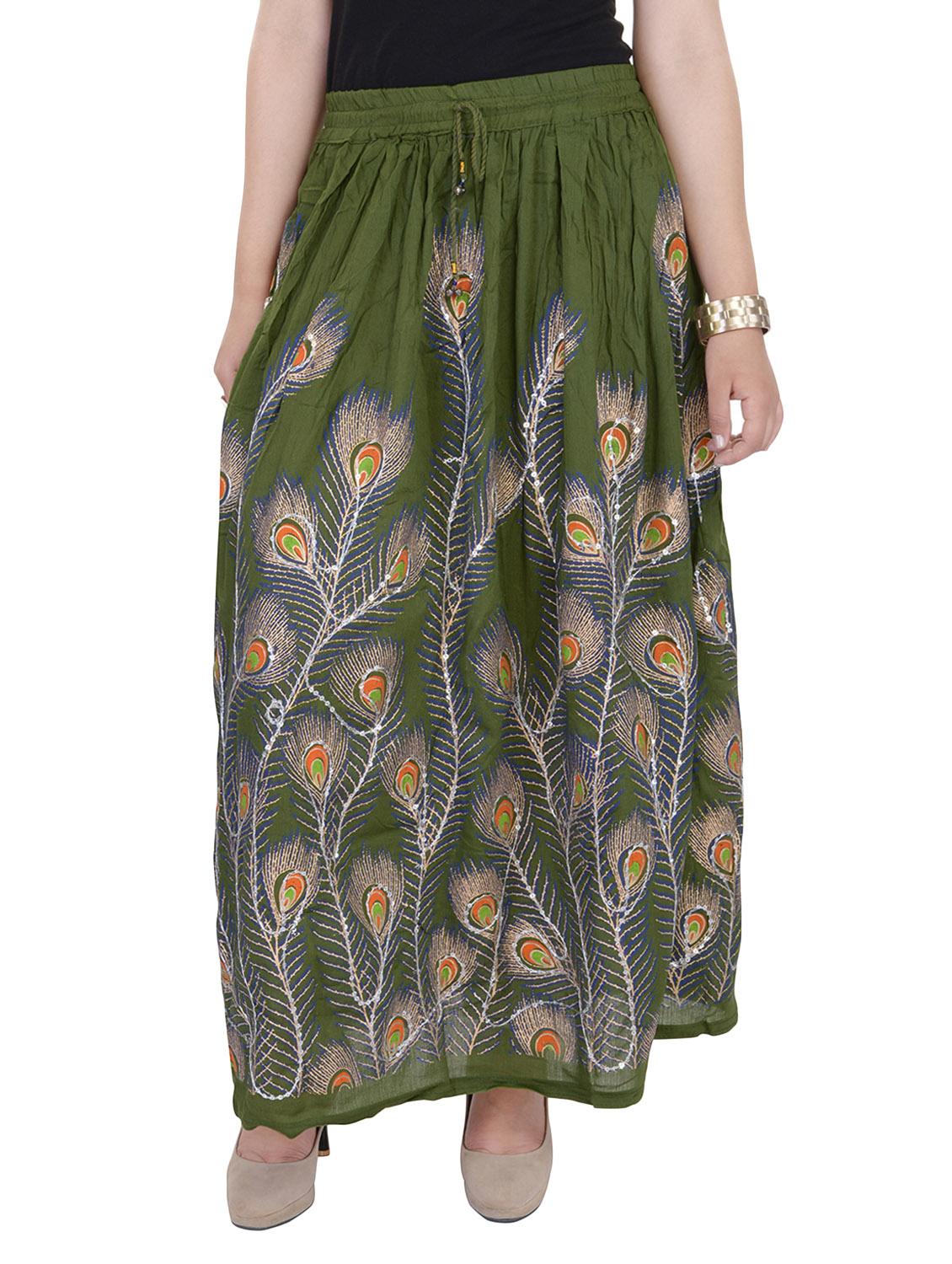 green cotton skirts - 10416648 - Zoom Image - 1