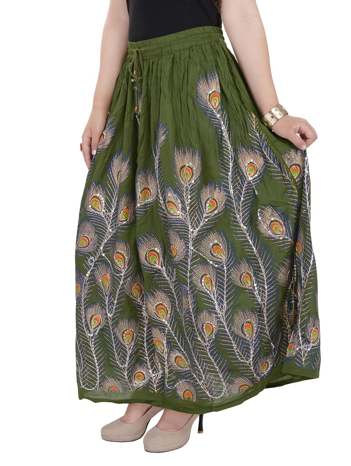 green cotton skirts - 10416648 - Zoom Image - 2