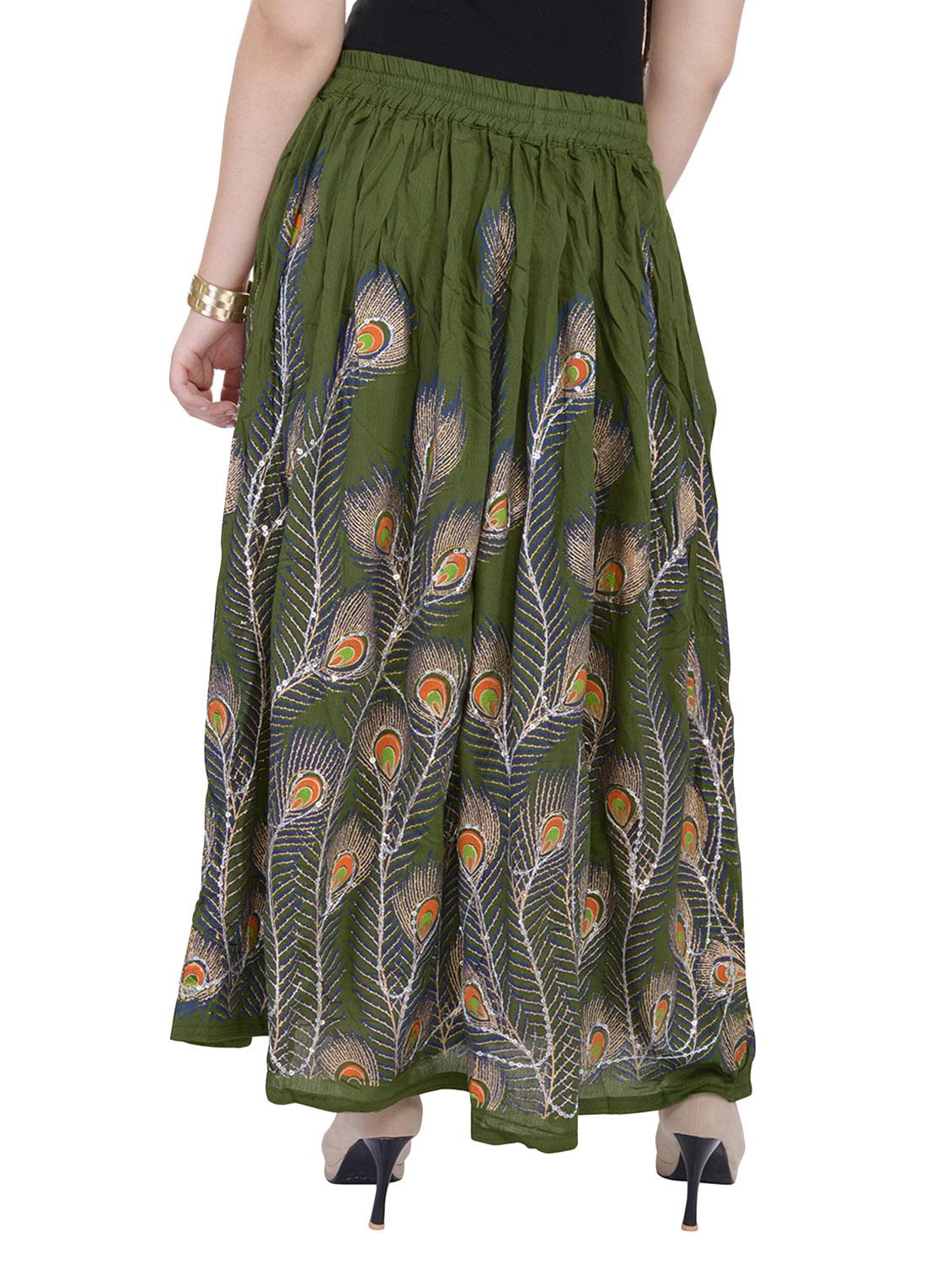 green cotton skirts - 10416648 - Zoom Image - 3