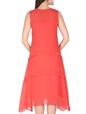 red polyester dress - 10417715 - Standard Image - 3