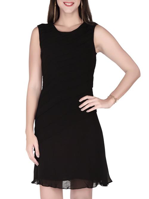 black georgette dress - 10417749 - Very Small Image - 1