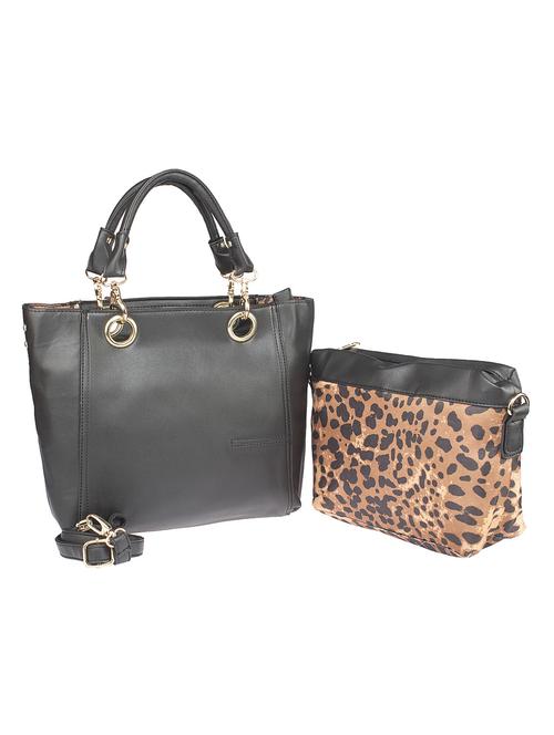 black faux leather handbag - 10419925 - Standard Image - 1