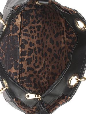 black faux leather handbag - 10419925 - Standard Image - 3