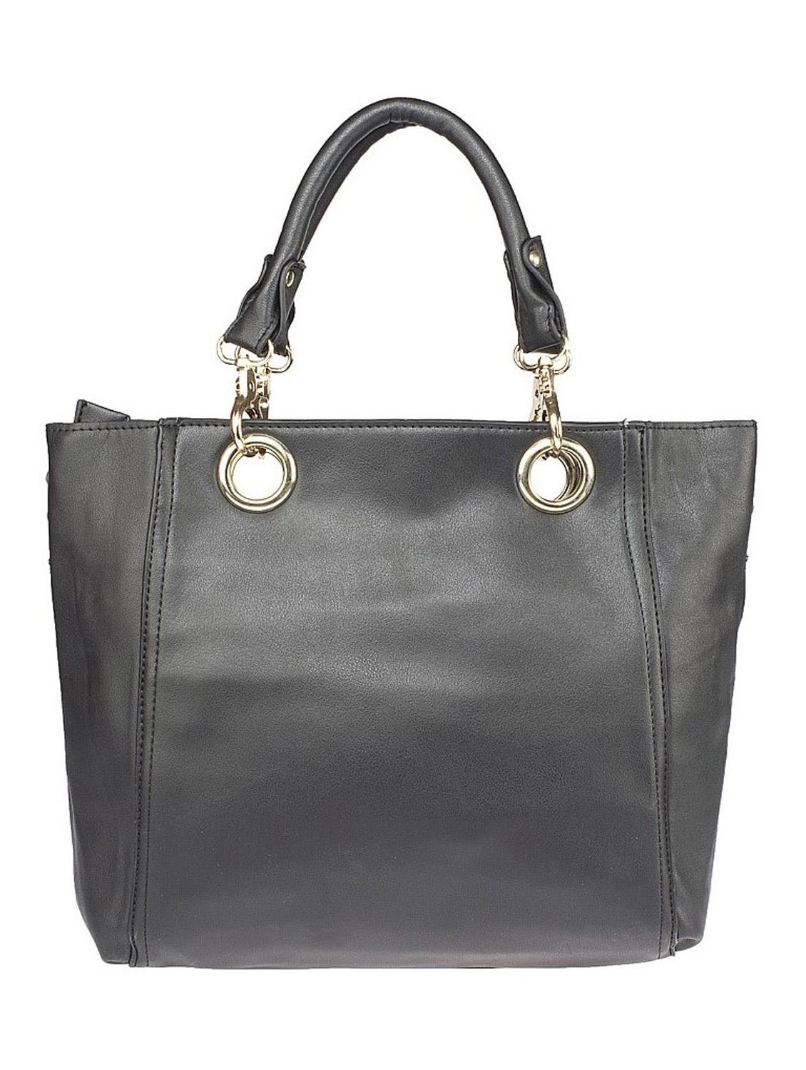 black faux leather handbag - 10419925 - Zoom Image - 2